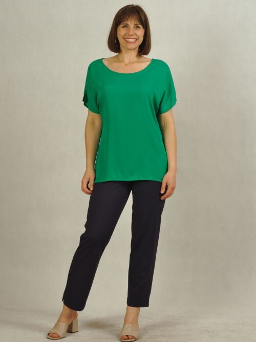 Zielona bluzka z wiskozy 100% plus size