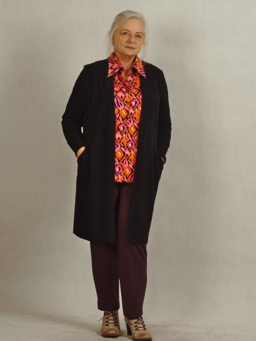 Czarny kardigan długi /840/