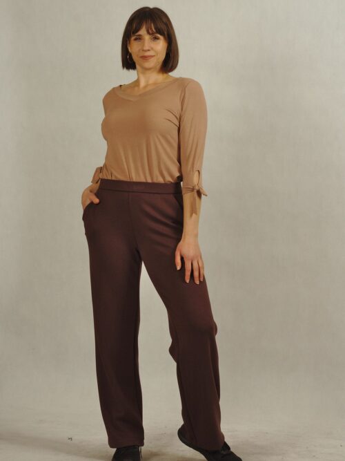 Spodnie dresowe brązowe /879/