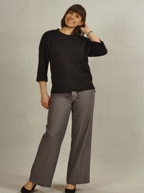 Bluza z rękawem 3/4 czarna /887/