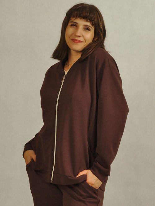 Bluza brązowa rozpinana /868/